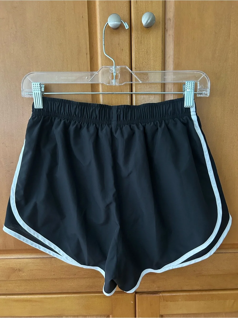 Nike Black Athletic Shorts with White Trim